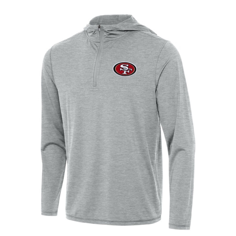 Gray 49ers Quarter-Zip Hoodie